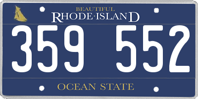 RI license plate 359552