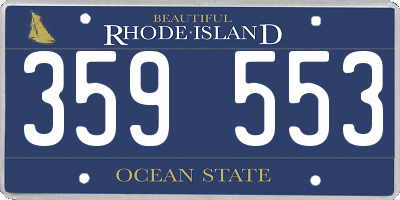 RI license plate 359553