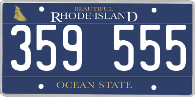 RI license plate 359555