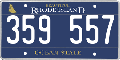 RI license plate 359557