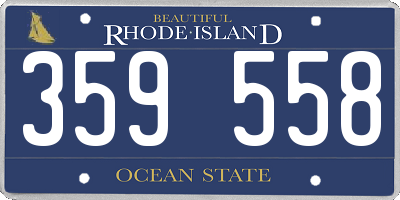 RI license plate 359558