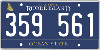 RI license plate 359561