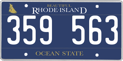 RI license plate 359563