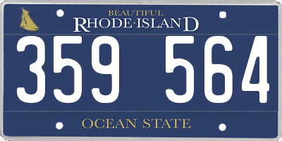 RI license plate 359564