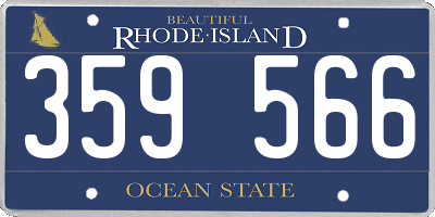 RI license plate 359566