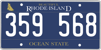 RI license plate 359568