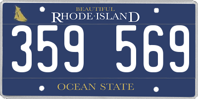 RI license plate 359569