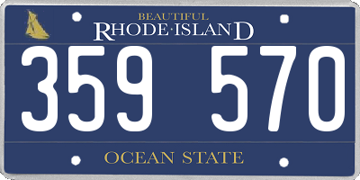 RI license plate 359570
