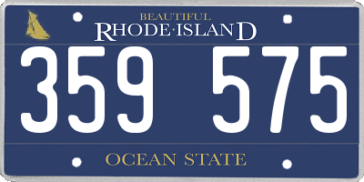 RI license plate 359575