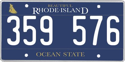 RI license plate 359576