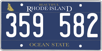 RI license plate 359582