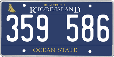 RI license plate 359586
