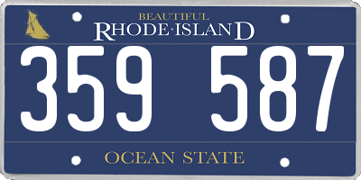 RI license plate 359587