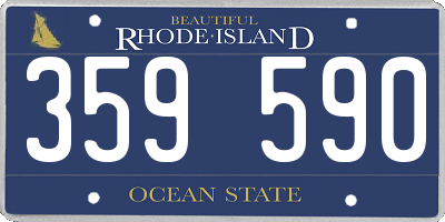 RI license plate 359590
