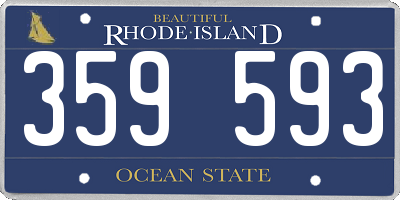 RI license plate 359593
