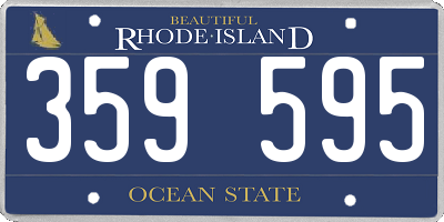 RI license plate 359595