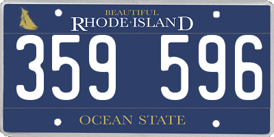 RI license plate 359596