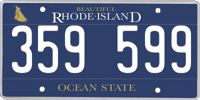 RI license plate 359599