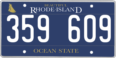 RI license plate 359609