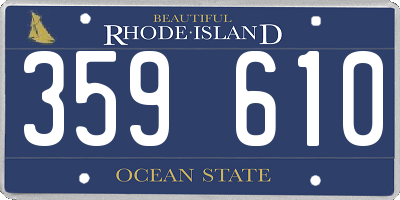 RI license plate 359610