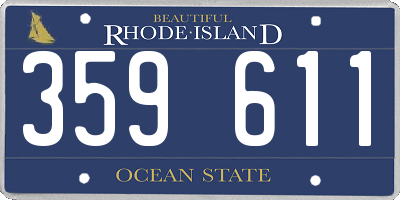 RI license plate 359611