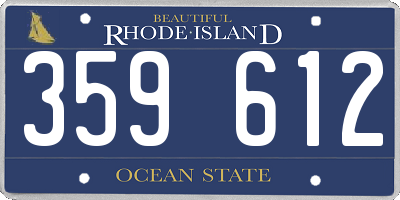 RI license plate 359612