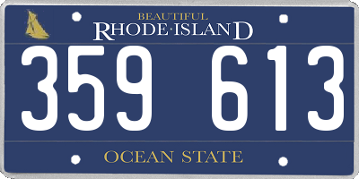 RI license plate 359613