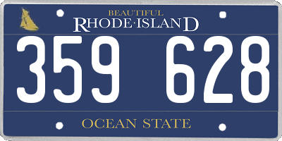 RI license plate 359628