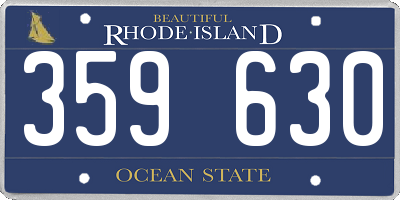 RI license plate 359630