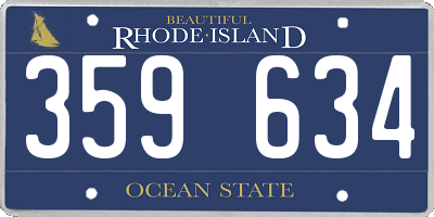 RI license plate 359634
