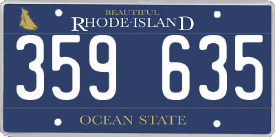 RI license plate 359635