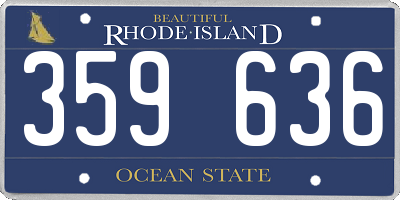RI license plate 359636