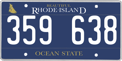 RI license plate 359638