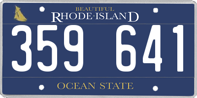 RI license plate 359641