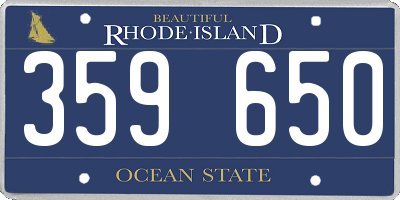 RI license plate 359650