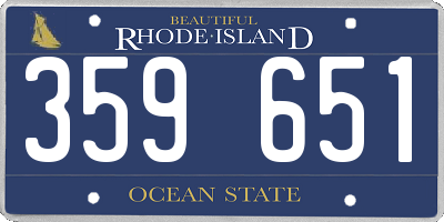 RI license plate 359651