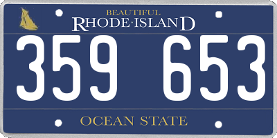 RI license plate 359653