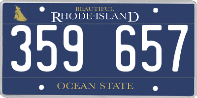 RI license plate 359657