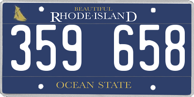 RI license plate 359658