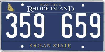 RI license plate 359659