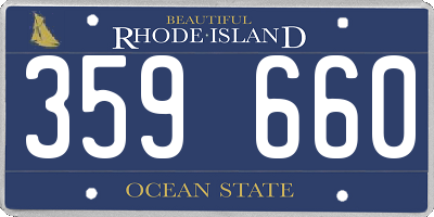 RI license plate 359660