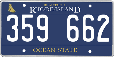 RI license plate 359662