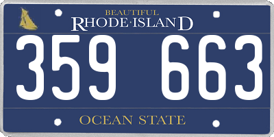 RI license plate 359663