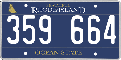 RI license plate 359664