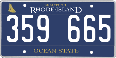 RI license plate 359665