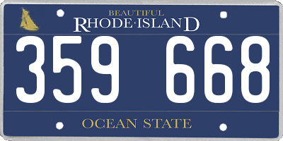 RI license plate 359668