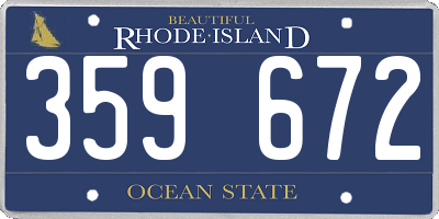 RI license plate 359672
