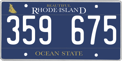 RI license plate 359675