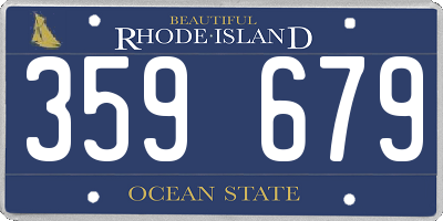 RI license plate 359679