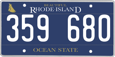 RI license plate 359680